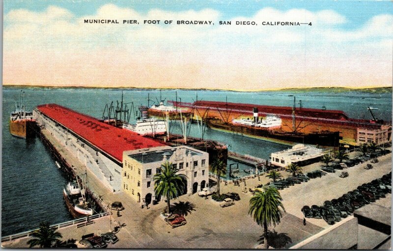 San Diego, CA - Municipal Piers and Surroundings at the Foot of Broadway - PC