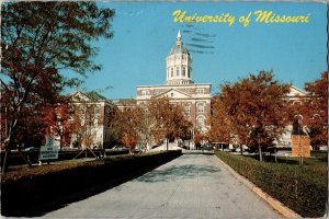 Postcard Jesse Hall at University of Missouri in Columbia Missouri, MO CE12