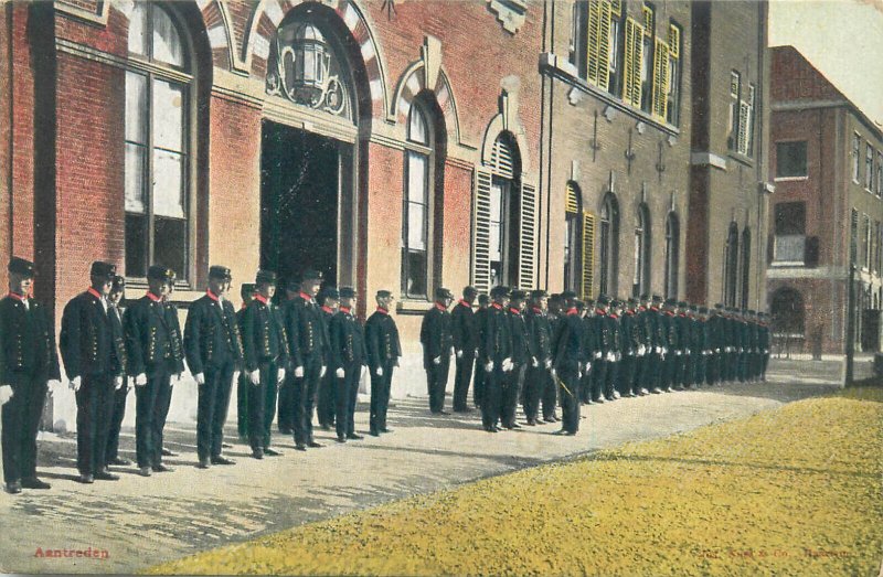 Netherlands army military regimental our land and sea forces series postcard 