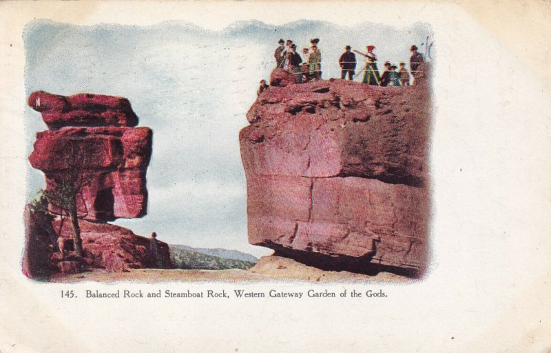 COLORADO, PU-1908 Balanced Rock & Steamboat Rock, Western Gateway Garden Of Gods