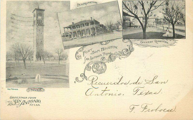 1904 Fort San Houston San Houston Texas Tengg Postcard Undivided 2588