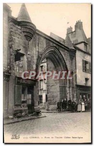 Old Postcard Corbeil Gate of the Ancient Cloitre Saint Spire Blanchissserie