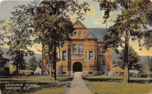 Addison New York~Grammar School~Tall Trees in Front Yard~c1910 Postcard