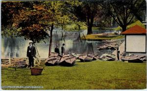 CLEVELAND, OH Ohio     WADE PARK    Lots of ROWBOATS    c1910s      Postcard