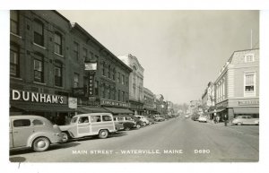 ME - Waterville. Main Street ca 1948  RPPC