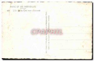 Modern Postcard Paris L & # 39Ile of Cite view & # 39amont