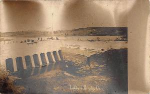 Lewiston ME Libby & Dingley Dam RPPC Postcard