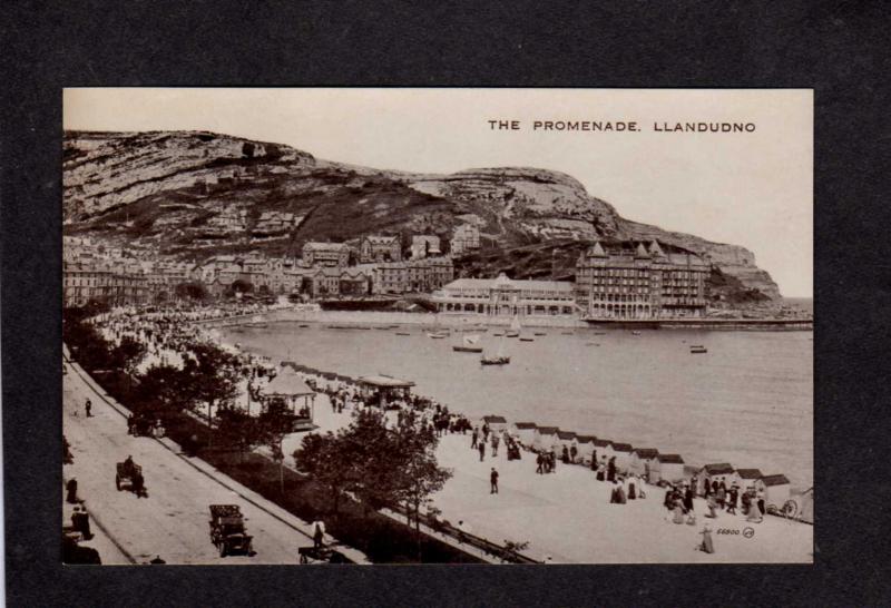 UK The Promenade Llandudno England British Postcard Real Photo RPPC Phototone PC