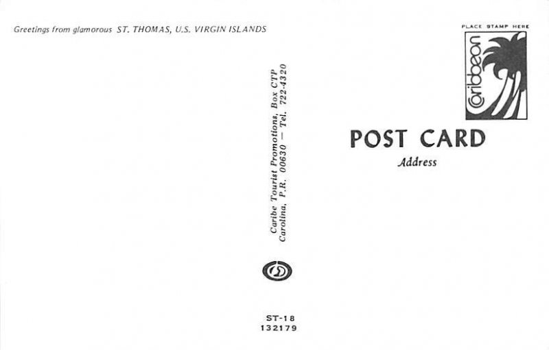 Greetings from St Thomas Virgin Islands Postcard