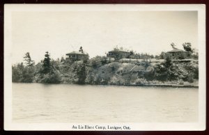 h1006 - LAVIGNE Ontario 1941 Au Lis Blanc Camp. Real Photo Postcard