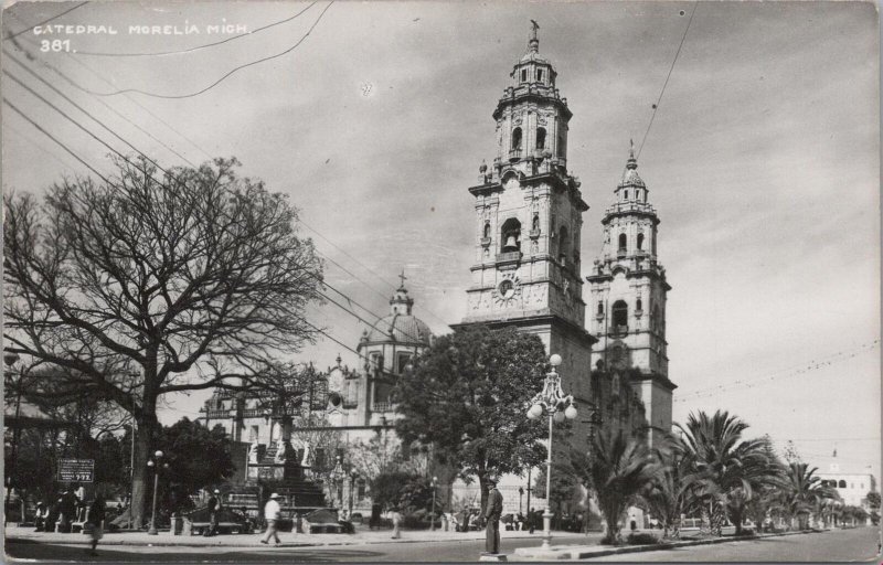 RPPC Postcard Catedral Morelia Michuacan Mexico