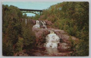 Bridge~Gooseberry Falls~Two Harbors~North Shore Drive~Vintage Postcard 