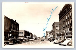 J90/ Eldorado Kansas RPPC Postcard c1940s Main Street Stores  667