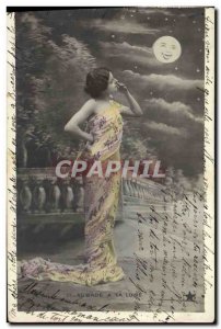 Old Postcard Fantaisie Moon L & # 39aubade a night