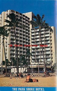 HI, Honolulu, Hawaii, Park Shore Hotel, Exterior View, Beach Front Scene