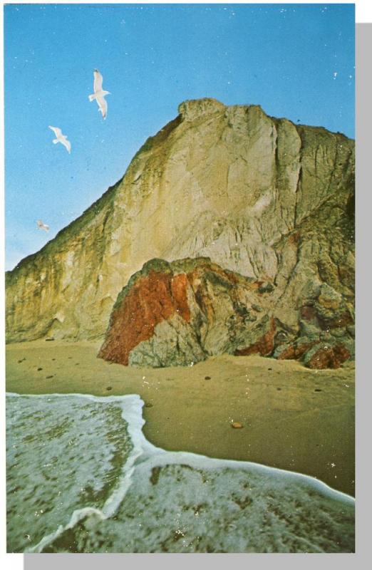Martha's Vineyard, Mass/MA Postcard,Gay Head Cliffs,Cape Cod