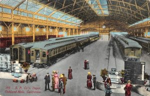 Southern Pacific Railroad Depot Trains Oakland Mole, CA Alameda Co 1914 Postcard 