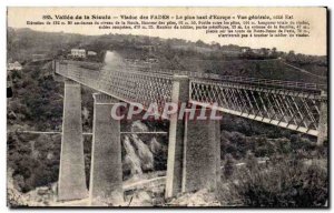 Old Postcard Vallee Sioul Fades Viaduct Most baul of Europe General view East...