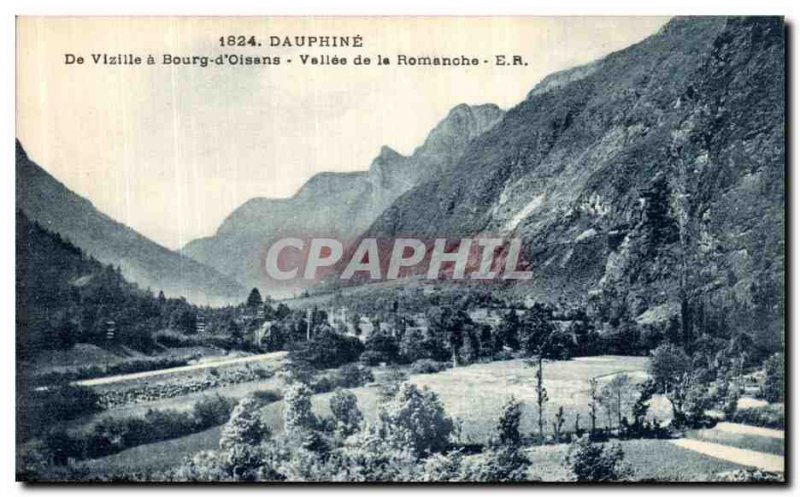 Old Postcard Dauphine De Vizille Bourg d Oisans Valley of the Romanche