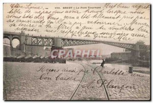 Old Postcard Brest swing bridge