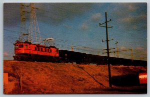 Vintage Railroad Train Locomotive Postcard - Chicago South Shore & South Bend RR