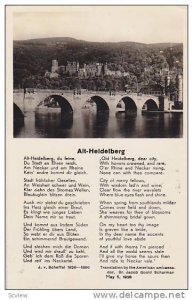 RP, Bridge, Poem by J. V. Scheffel 1826-1886, Alt-Heidelberg (Baden-Wurttembe...