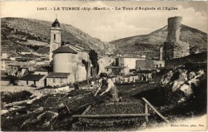 CPA La Turbie - La Tour d'Auguste et l'Eglise (111010)