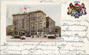 King Edward Hotel Toronto Ontario Patriotic c1905 Postcard G20