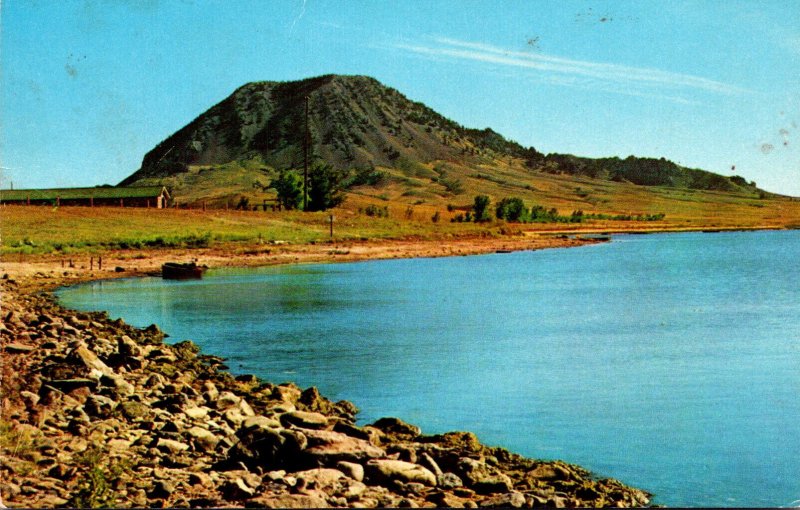 South Dakota Black Hills Bear Butte From Bear Butte Lake Near Sturgis 1959