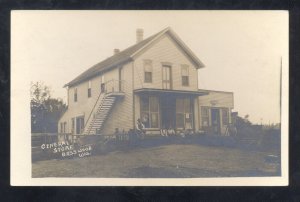 RPPC BASSWOOD WISCONSIN GENERAL STORE AZO VINTAGE REAL PHOTO POSTCARD