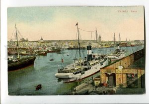 3081449 ITALY Napoli Porto ships Vintage colorful PC