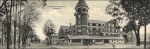 Woodstock VT Inn Fold-Open Panorama c1910 Postcard