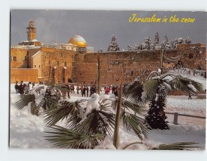 Postcard Jerusalem in the snow, Jerusalem, Israel