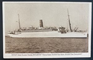 Mint England Real Picture Postcard RMSP Ocean Cursing Steamer Atlantis