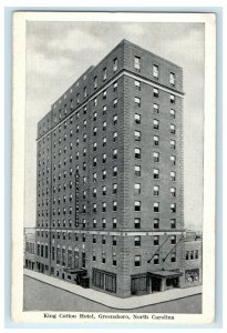 c1940's King Cotton Hotel Building View Greensboro North Carolina NC Postcard 