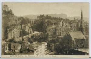 Luxembourg Le Neuweg et les Rochers Du Bock c1907 to Paris Postcard K18