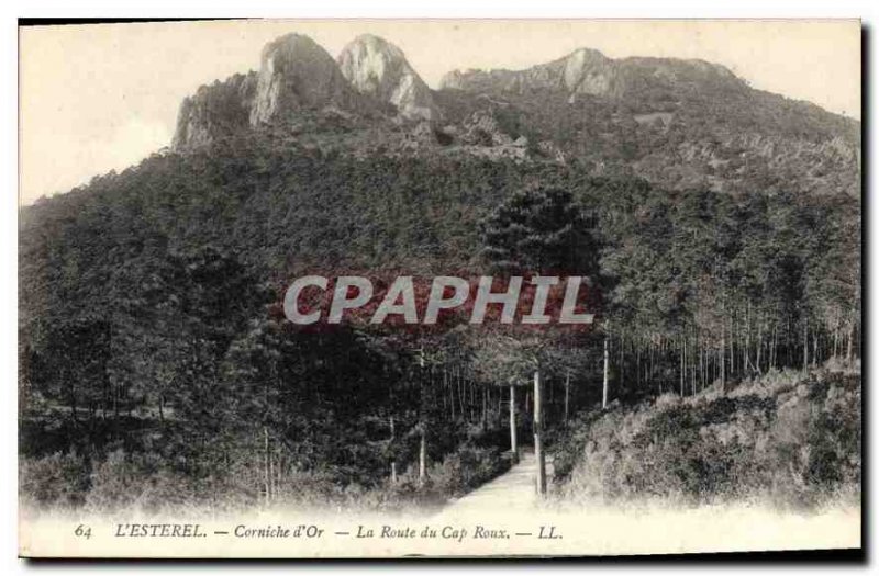 Old Postcard L'Esterel Corniche The Golden Cap Roux Road