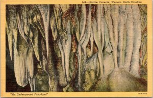 postcard Linville Caverns, An Underground Fairyland, North Carolina