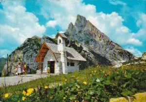 Italy Belluno Falzurego Mountain Pass The Little Church