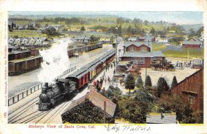 Railroad Station SANTA CRUZ, CA Train Depot 1910 Antique Postcard California