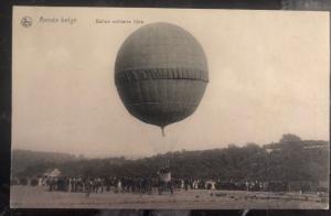 Mint Belgium RPPC Real Picture Postcard Militar Balloon Belgian Army