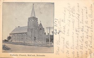 Catholic Church McCook, Nebraska, USA R.P.O., Rail Post Offices PU 1907 