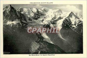 Old Postcard Chamonix Mont Blanc seen from Plan Praz Chevre Bouc