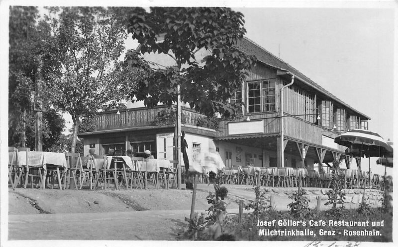 Lot 85 graz rosenhain  josefs goller s cafe restaurant real photo austria