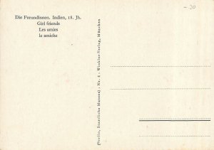 Girl friends, India types postcard