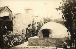 San Diego CA Old Oven Ramona's Marriage Place c1910 Real Photo Postcard