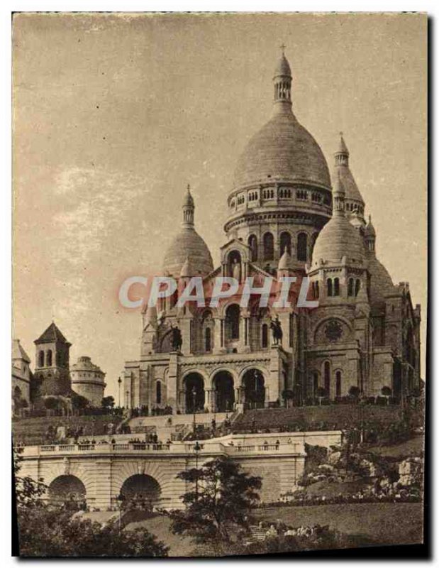 Postcard Old Paris Basilique du Sacre Coeur in Montmartre