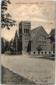 Baptist Church, Cedar Falls IA c1910 Vintage Postcard J21