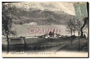 Old Postcard Lake Annecy Sevrier Church and the Spinner