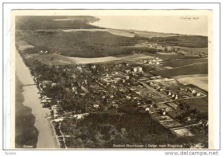 RP; Aerial View, Seebad Neuhauser i. Ostpr. vom Flugzeug, Denmark, PU